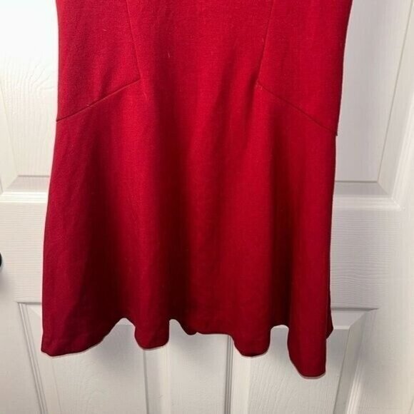 Free People Red Cha Cha Mini Skater Fit Flare Sleeveless Party Dress Size Small - Picture 4 of 9